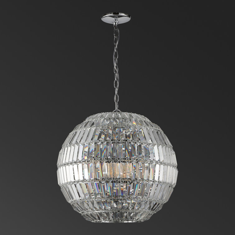 Demarco 20" Crystal Globe Chandelier