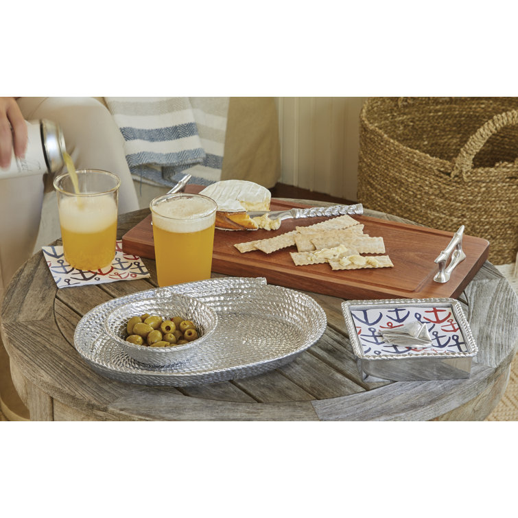 High Seas Boat Cleat Handled Dark Wood Tray