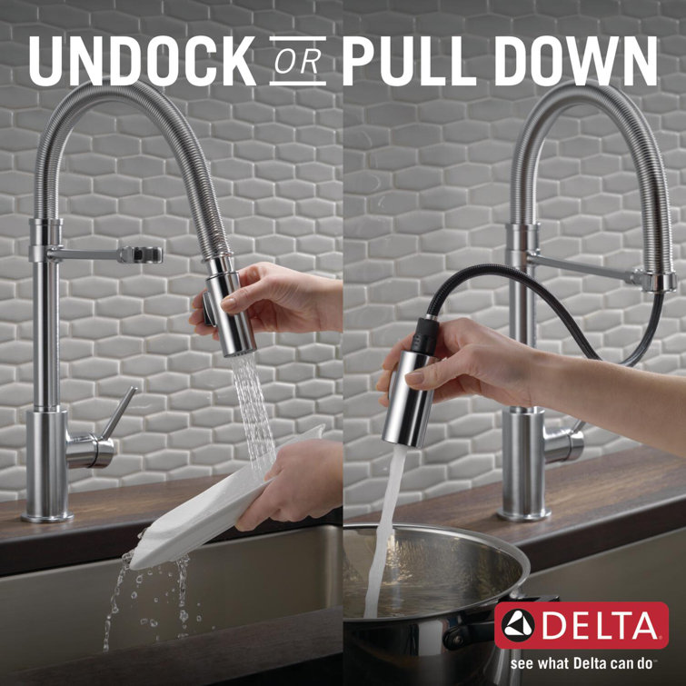 Arctic Stainless Steel Pull-Down Kitchen Faucet with Spray