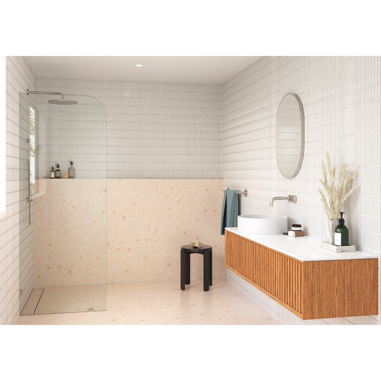 Solaris 36" x 78" Frameless Glass Shower Panel with Brushed Nickel Hardware