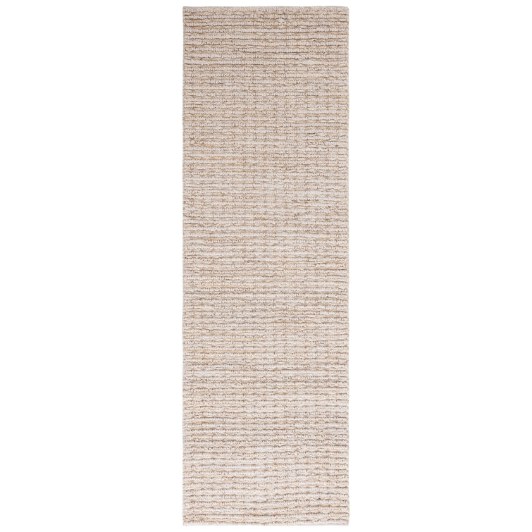 Ivory Handwoven Jute 30" Runner Rug - Artisan Crafted