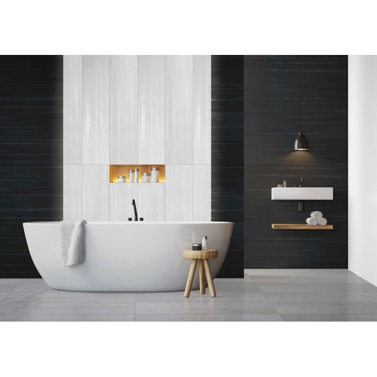 Spazio Laser Gray 12" x 24" Rectified Porcelain Tile