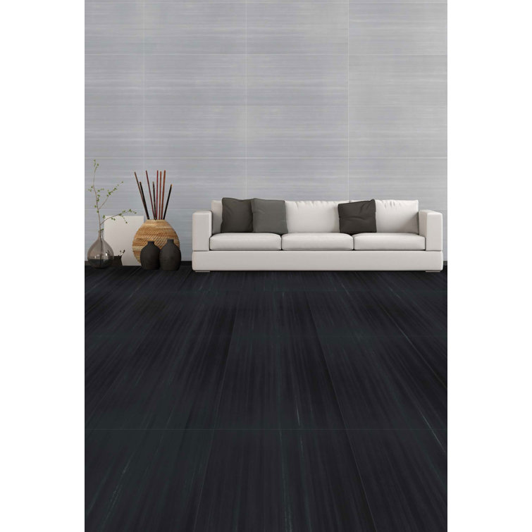 Spazio Laser Gray 12" x 24" Rectified Porcelain Tile