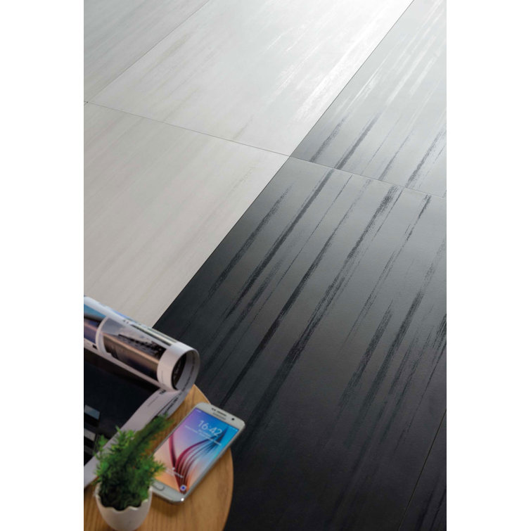 Spazio Laser Gray 12" x 24" Rectified Porcelain Tile