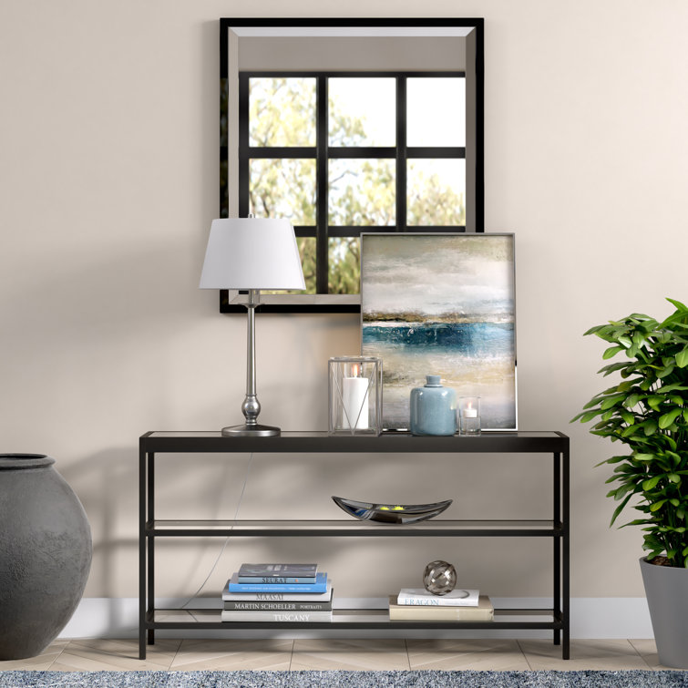 Brushed Nickel Metal Table Lamp with White Empire Shade