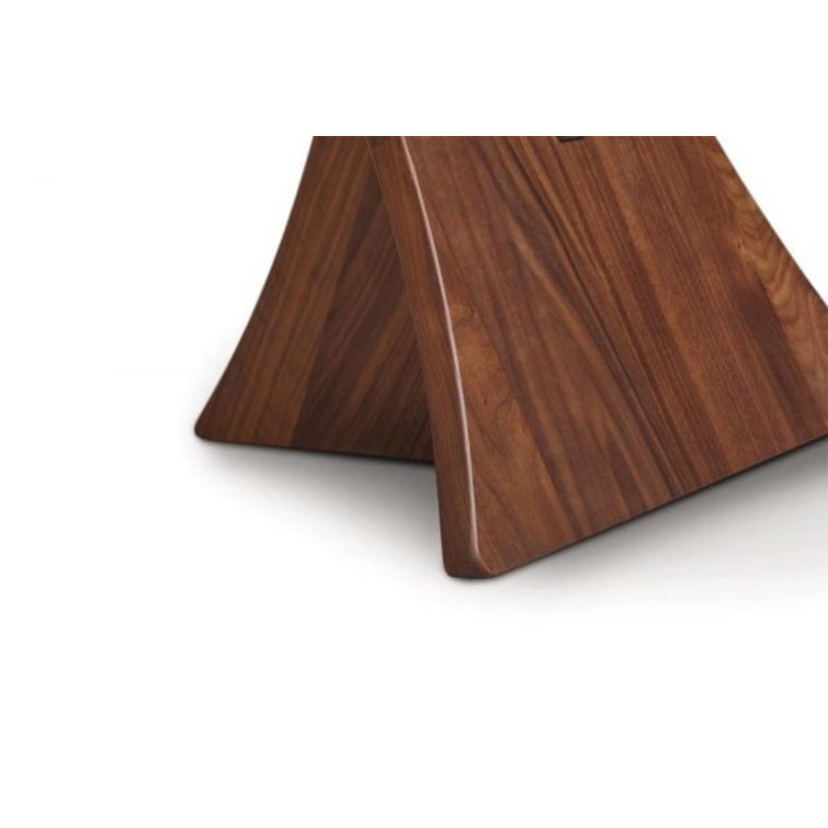 Round Wood and Glass Accent End Table