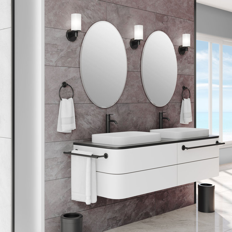 Matte Black Wall Mounted Minimalist Towel Ring