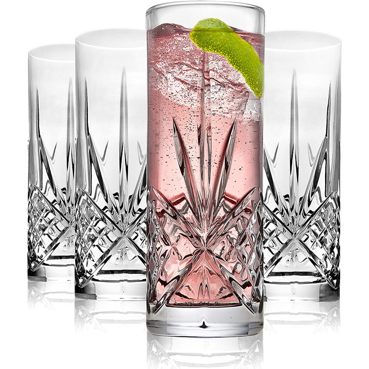 Dublin Crystal 12oz Highball Glass Set of 4