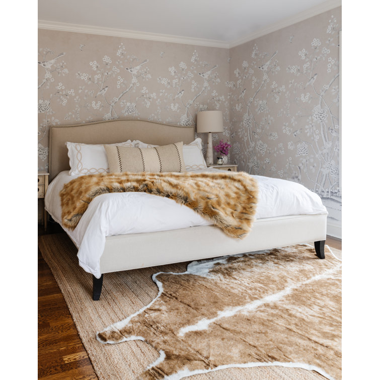 Acadia Brindle Brown Faux Hide Animal Print Area Rug