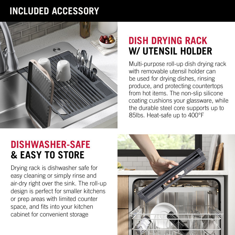 Delta 33" Stainless Steel Double Bowl Drop-In Kitchen Sink