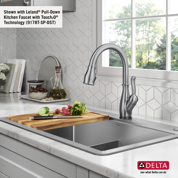 Delta 33" Stainless Steel Double Bowl Drop-In Kitchen Sink