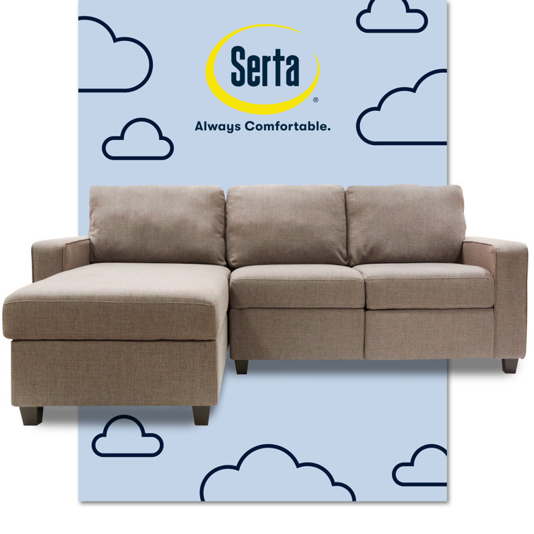 Oatmeal Polyester 3-Seater Sleeper Sectional with Inner-Spring and Storage