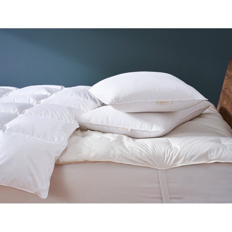 King Size Alpine White Organic Latex Pillow with Cotton Cover