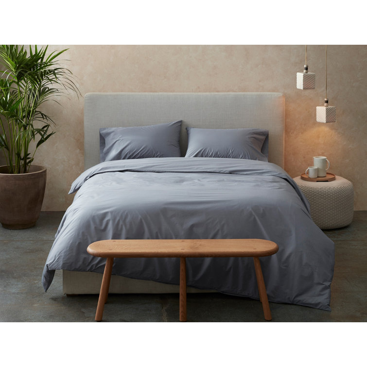 Organic Twin Undyed Cotton Percale Duvet Cover