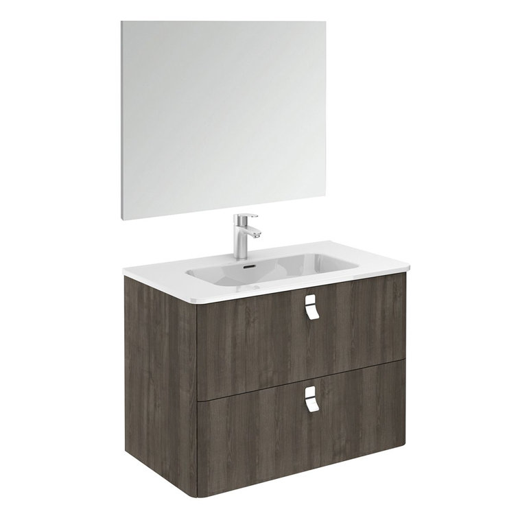Concert 31.9'' Samara Ash Single Sink Wall-Mounted Vanity with Ceramic Top