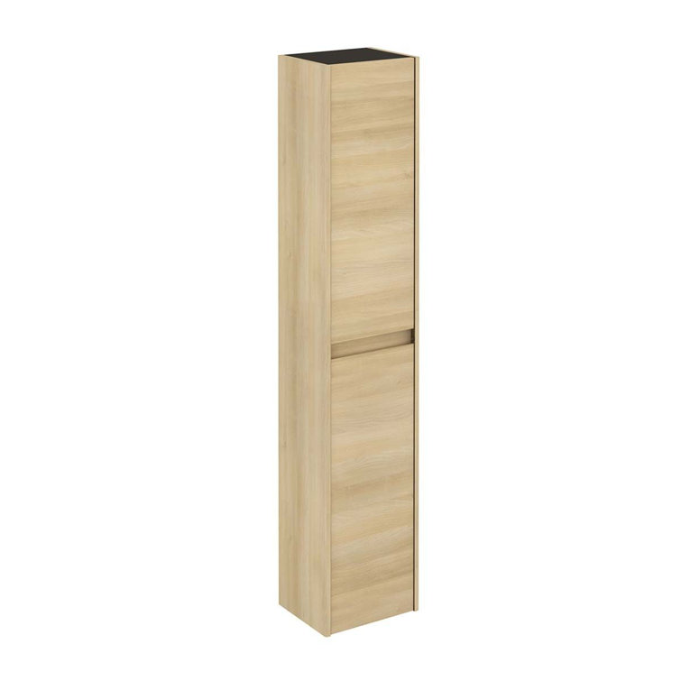 Ambra Nordic Oak 47.5'' Wall Mounted Double Vanity with Mirror