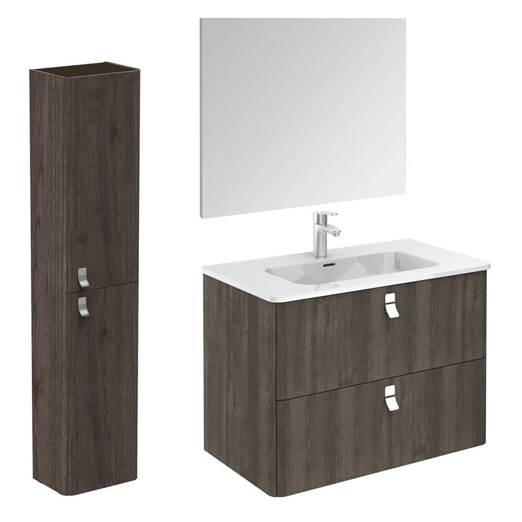 Concert 31.9'' Samara Ash Single Sink Wall-Mounted Vanity with Ceramic Top