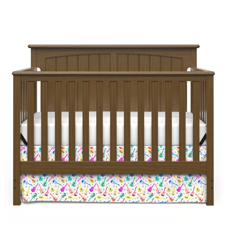 Sheldon Cocoa Bean Pinewood 4-in-1 Convertible Crib