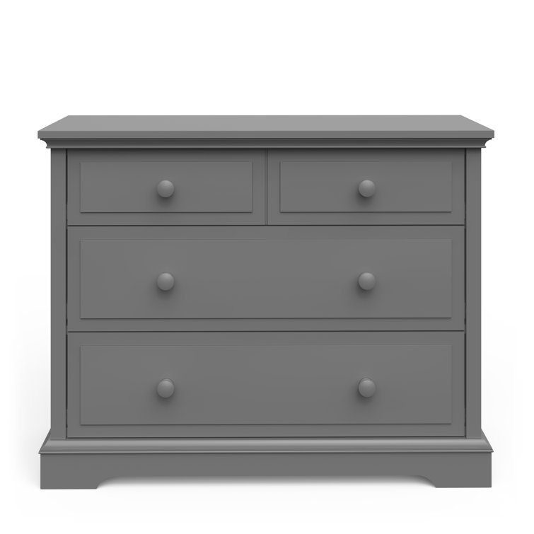 Cool Gray 3-Drawer Nursery Dresser with English Dovetail Construction