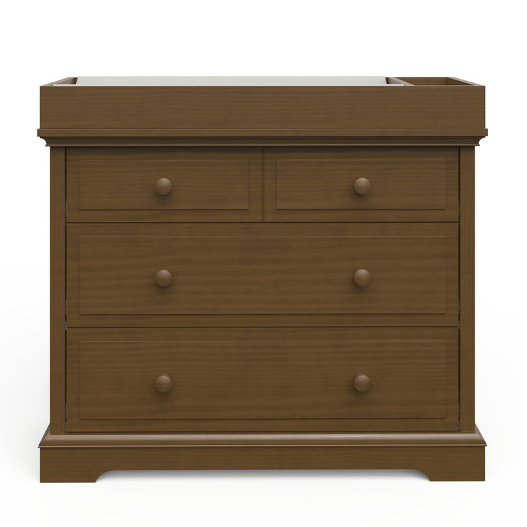 Cocoa Bean Pine Wood 3-Drawer Nursery Dresser