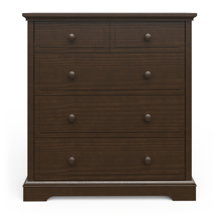 Slate Pine and MDF 4-Drawer Nursery Chest with Soft Close