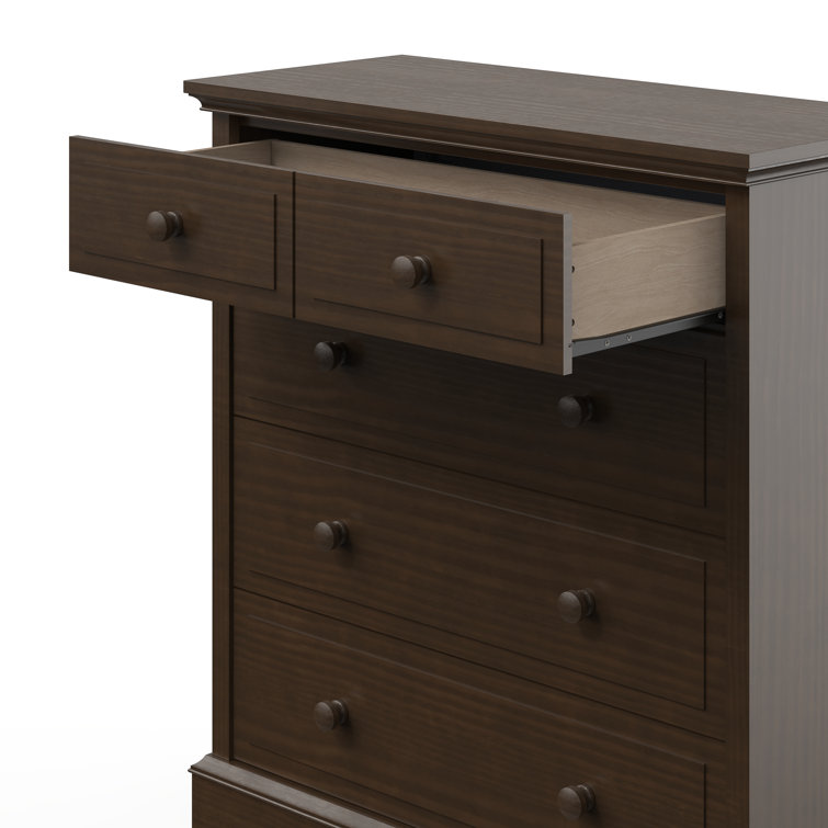 Slate Pine and MDF 4-Drawer Nursery Chest with Soft Close