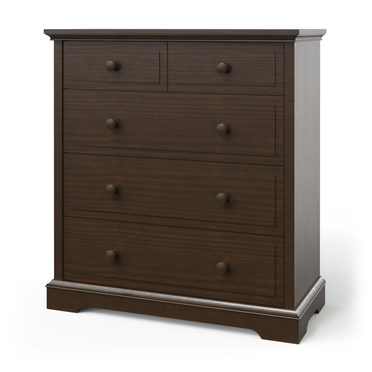 Slate Pine and MDF 4-Drawer Nursery Chest with Soft Close