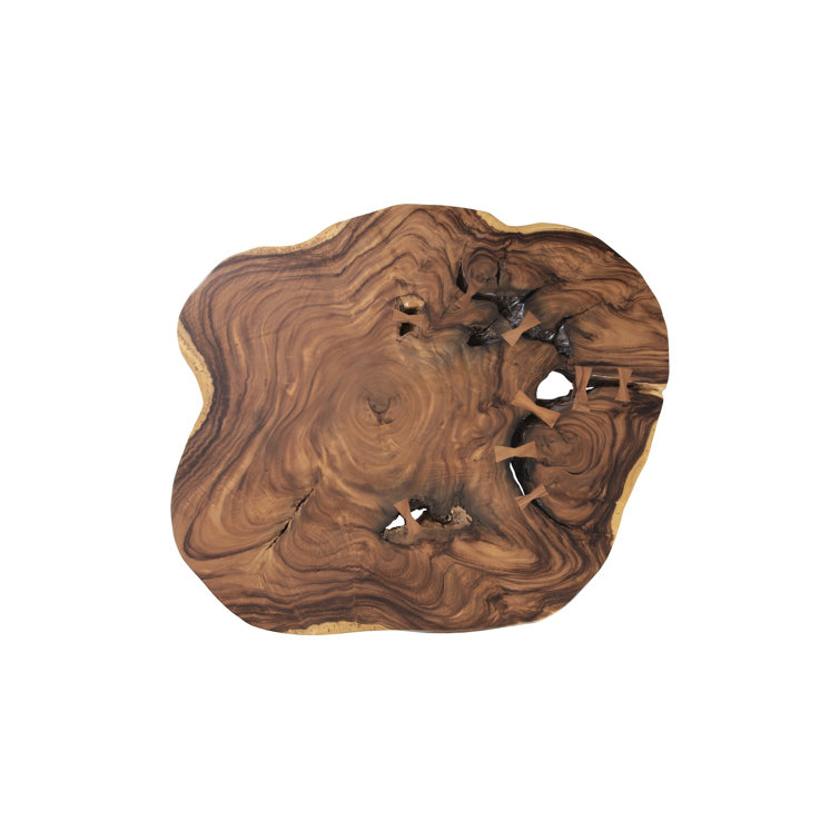 Levitate Natural Wood & Acrylic Oval Coffee Table