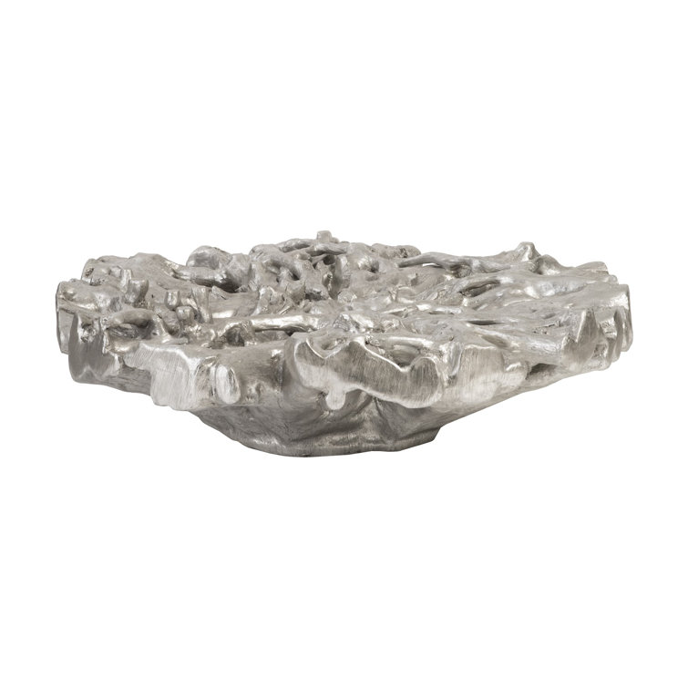 Round Silver Cast Root Coffee Table