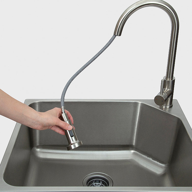 Black Stainless Steel Freestanding Laundry Sink with Faucet