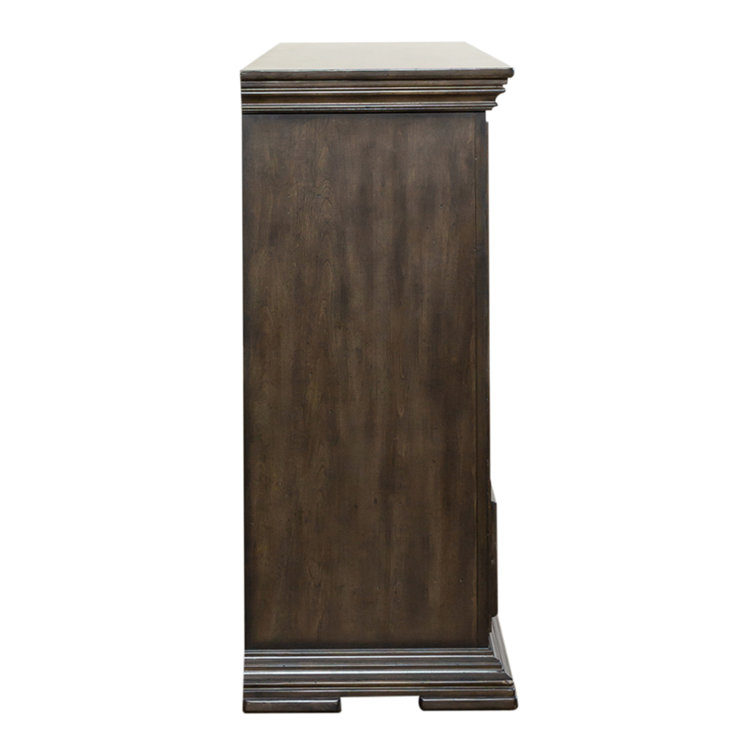 Brownstone Queen Panel Bed with Dresser and Mirror