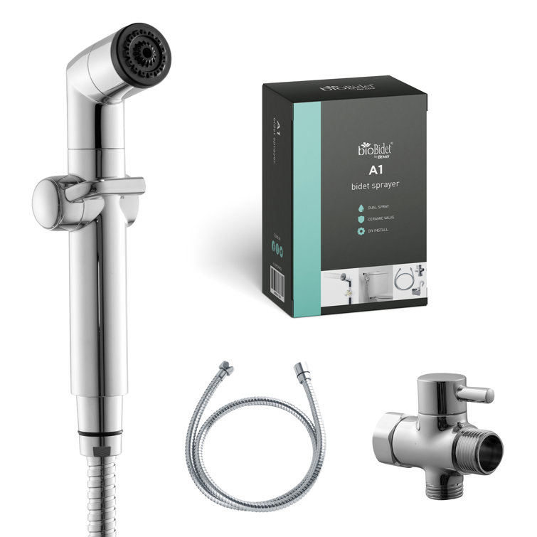 Chrome Handheld Bidet Sprayer with Stainless Steel Hose
