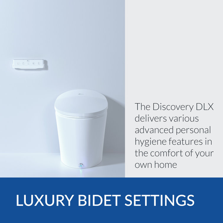 Discovery DLX White Elongated High Efficiency Bidet Toilet