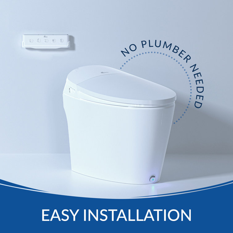 Discovery DLX White Elongated High Efficiency Bidet Toilet