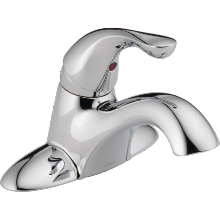 Chrome 4 7/8" Modern Centerset Bathroom Faucet