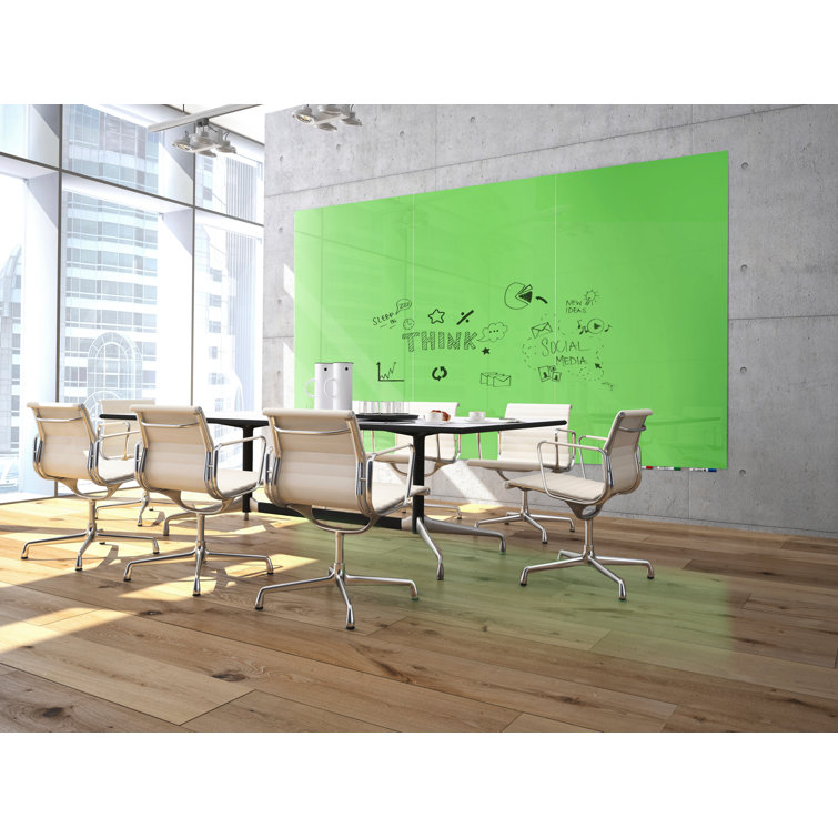 Aria 48'' x 48'' White Magnetic Glass Whiteboard