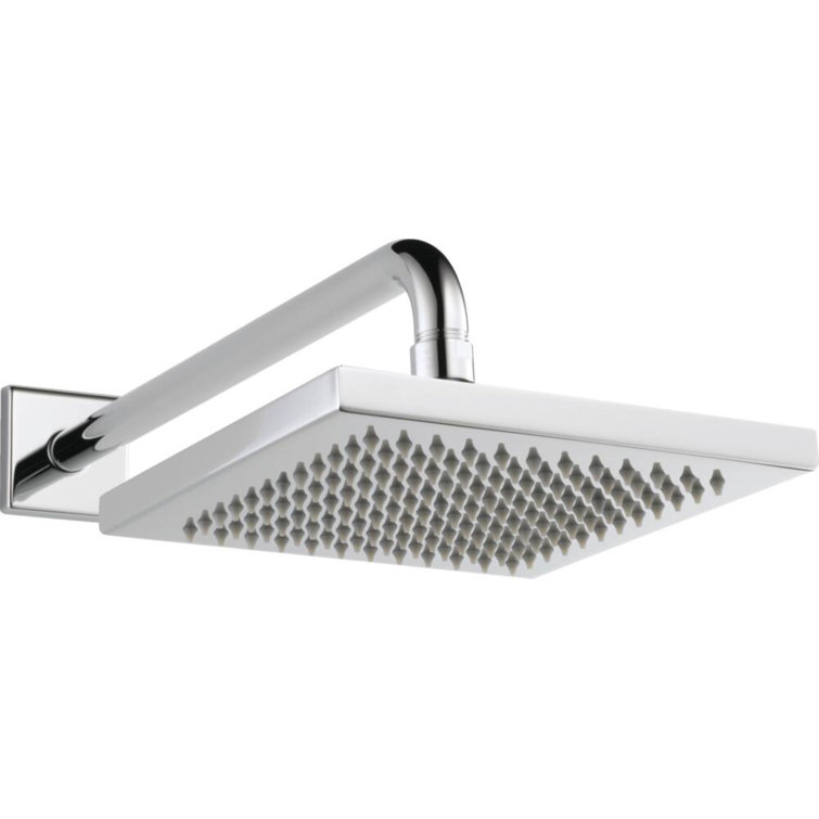 Chrome Square Rain Shower Head with Touch-Clean Technology