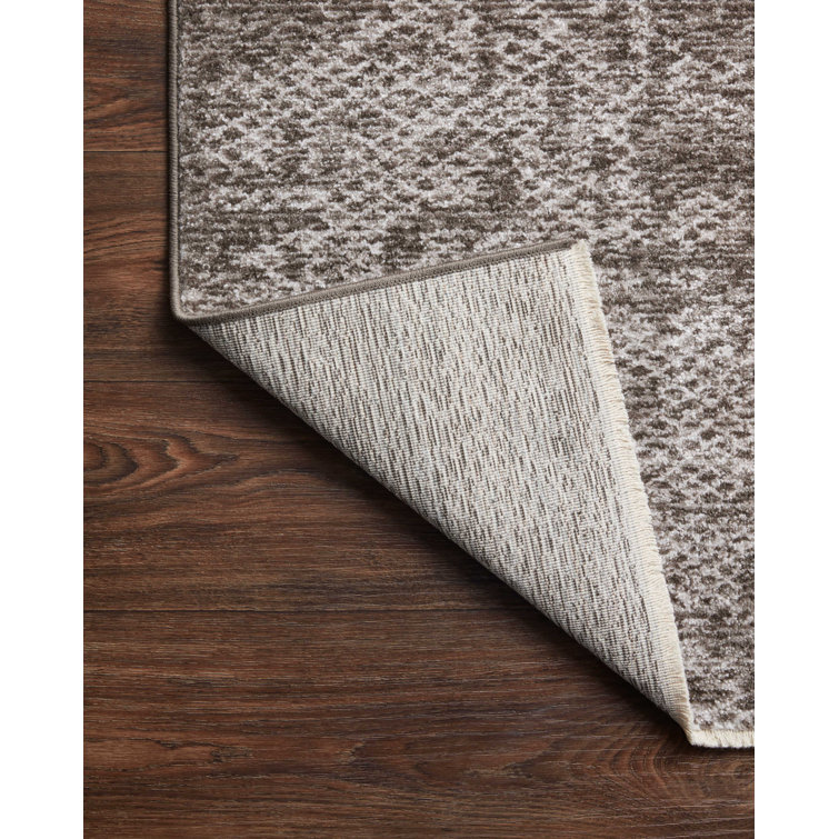 Taupe Dove Rectangular Easy-Care Viscose Area Rug