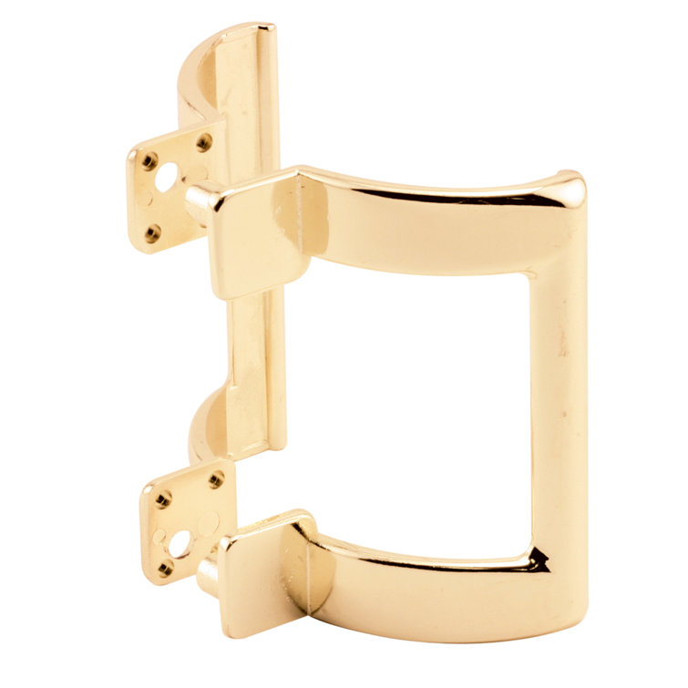 2-1/4 Inch Polished Brass Shower Door Handle Set