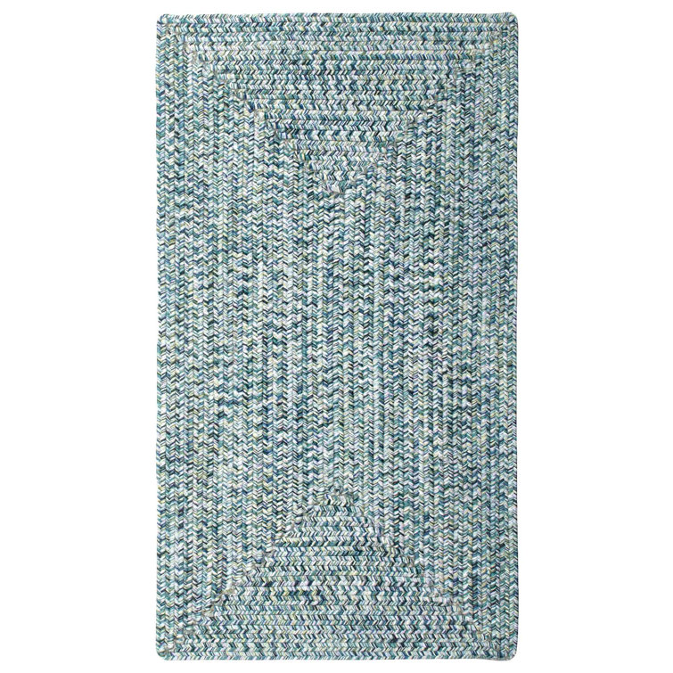 Ocean Blue Braided Synthetic Oval Rug 9' 2" x 13' 2"