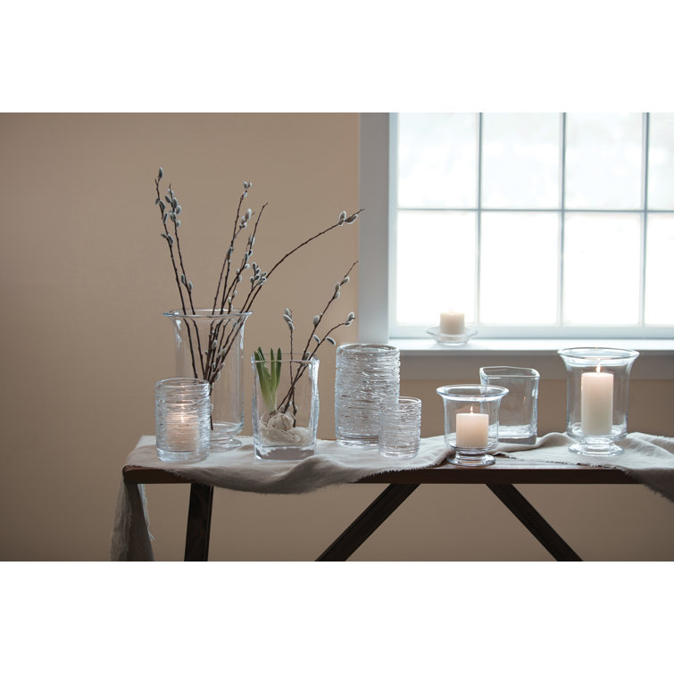 Medium Clear Glass Hurricane Candle Holder