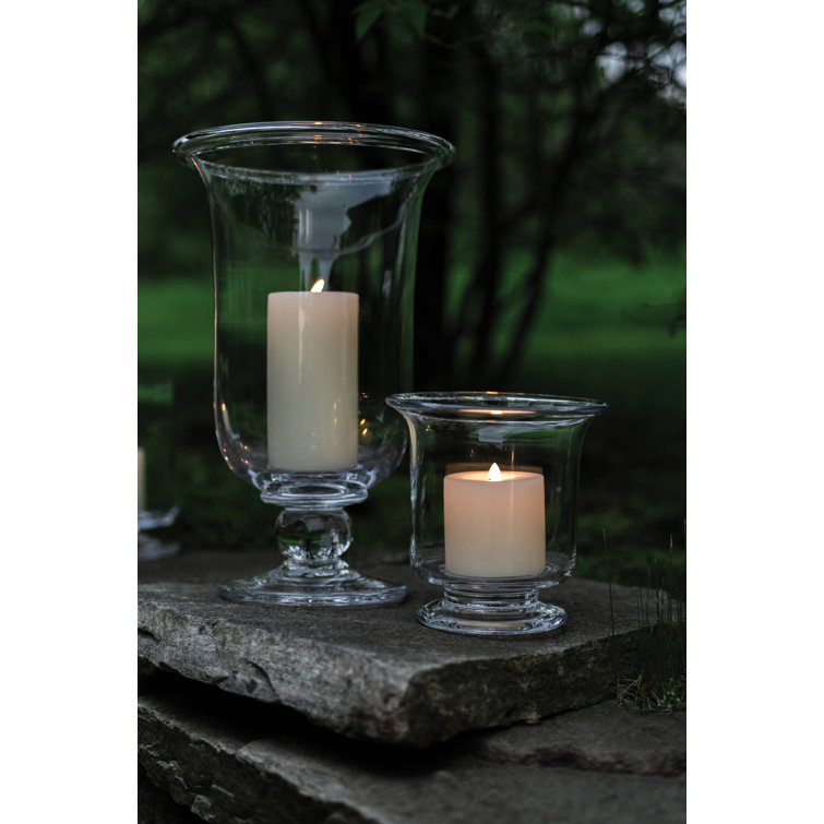 Medium Clear Glass Hurricane Candle Holder