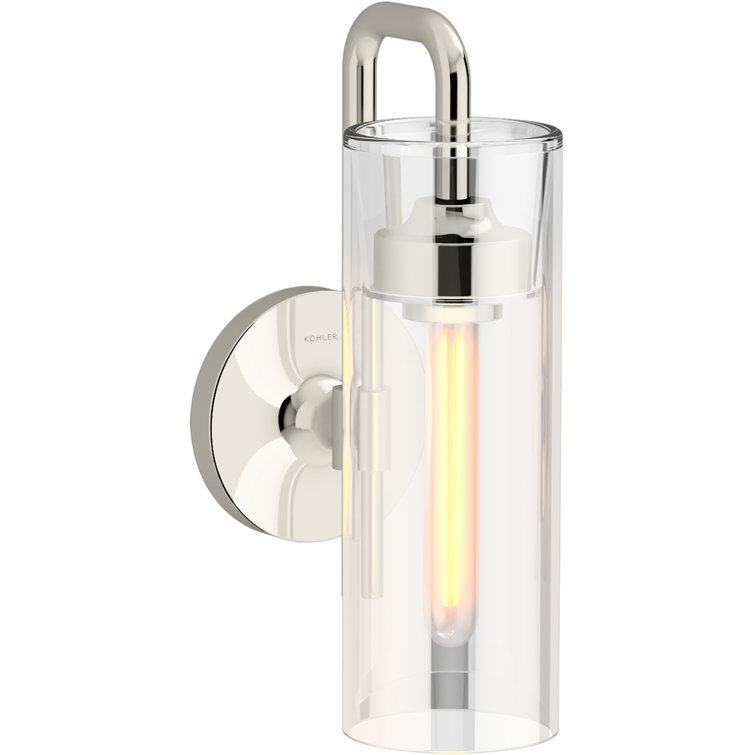 Purist Polished Nickel 13" Wall Sconce with Clear Glass Shade