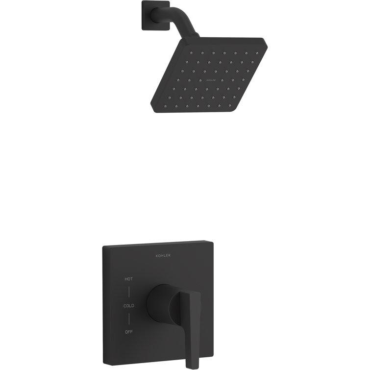 Honesty Square Chrome 4" Wall Mounted Shower Head with ADA Compliance