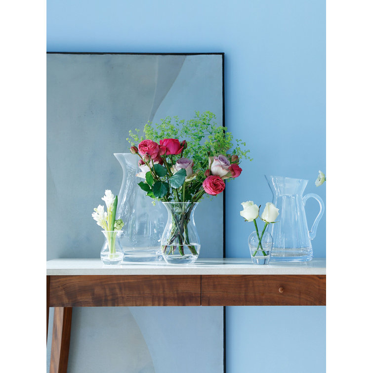Luxurious Handmade Glass Floral Table Vase - 12.6" H