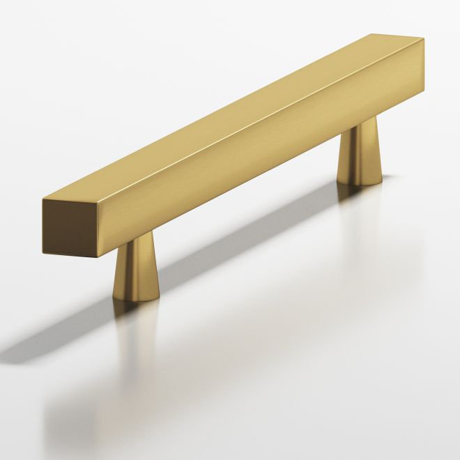 Satin Brass Modern Bar Cabinet Pull 3.5''