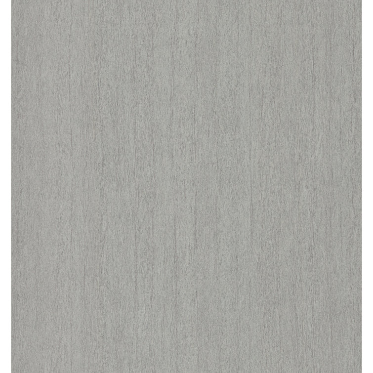 Grey Non-Woven Natural Texture Removable Wallpaper