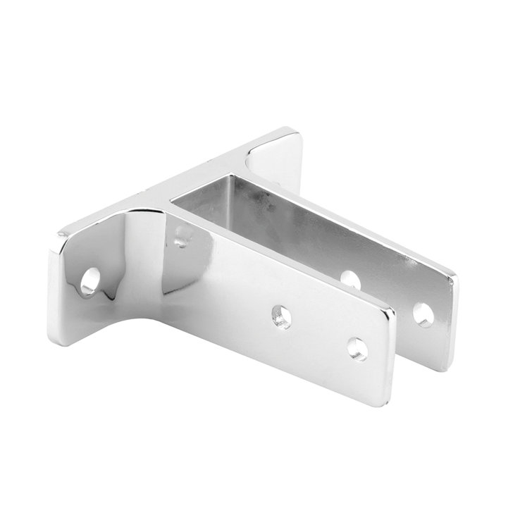 Chrome Plated Zinc Alloy Two Ear Wall Bracket for 1 Inch Panels