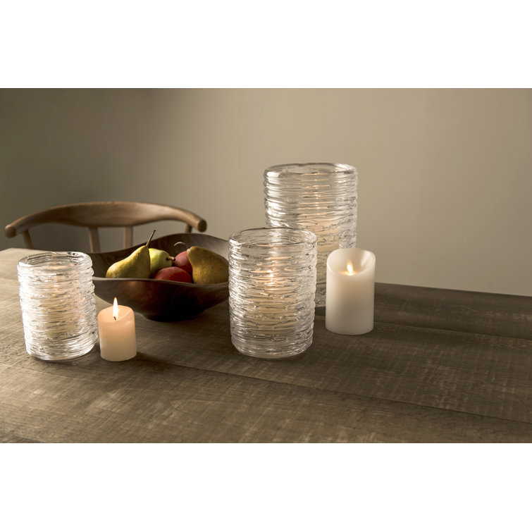 Large Clear Glass Hurricane Candle Holder