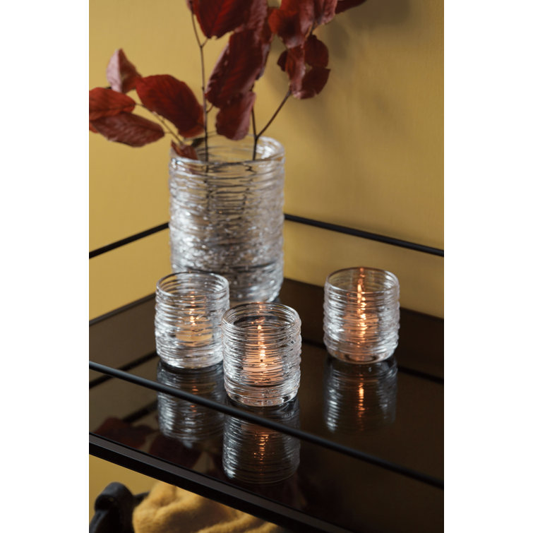Large Clear Glass Hurricane Candle Holder